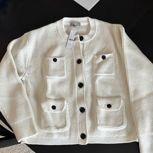 J. Crew Knit Cardigan with Dark Buttons